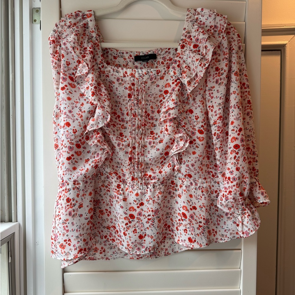 long sleeve floral top
